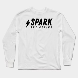 Spark The Genius logo (big words, black) Long Sleeve T-Shirt